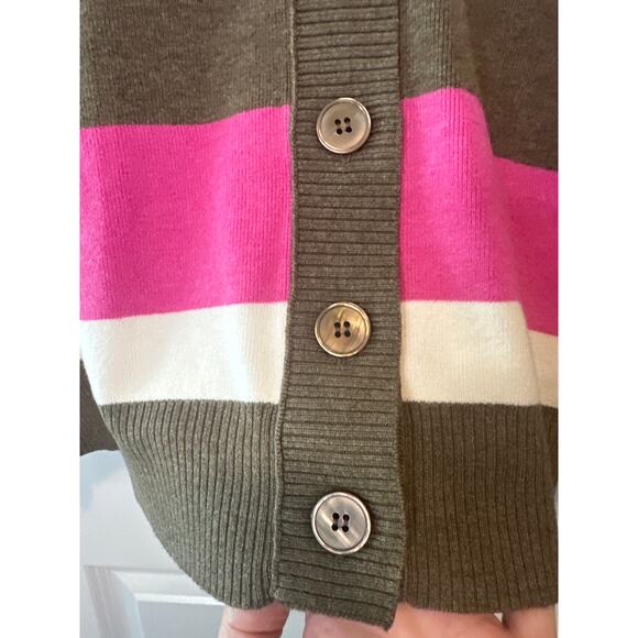 Free People NWT League of Her Own Oversized Cardigan Sweater Pink Brown XS - Picture 7 of 12